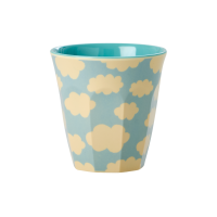 Kids Small Melamine Cup  Blue Cloud Print by Rice DK